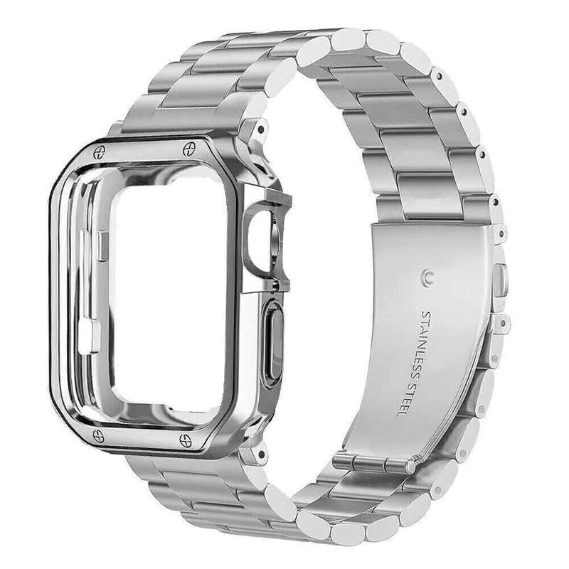 بند هاپلایت مدل 3Bead LUX HL مناسب برای اپل واچ Series SE 2022 Aluminum Case 40mm / SE 2021 Aluminum Case 40mm / Series 5 40mm / Series 6 40mm / Series 4 40mm به همراه کاور