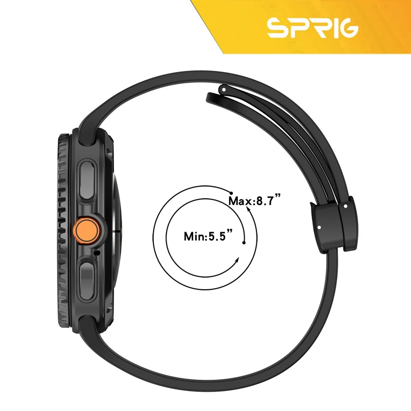 بند اسپریگ مدل Silicone Magnet W8 مناسب برای ساعت هوشمند سامسونگ Galaxy Watch 8 Classic 46mm