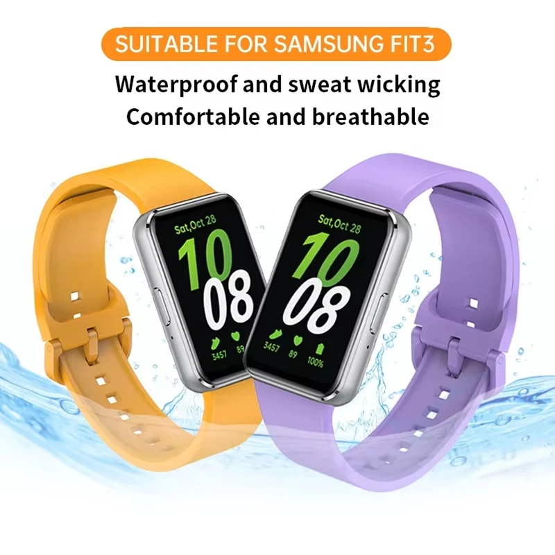 بند پلاس مدل Silicone PL مناسب برای ساعت هوشمند سامسونگ Galaxy Fit 3