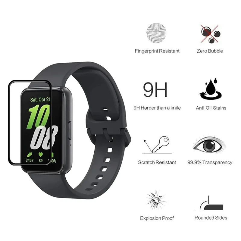 محافظ صفحه نمایش هاپلایت مدل Pmma-HL مناسب برای ساعت هوشمند سامسونگ Galaxy Watch Fit 3 بسته سه عددی
