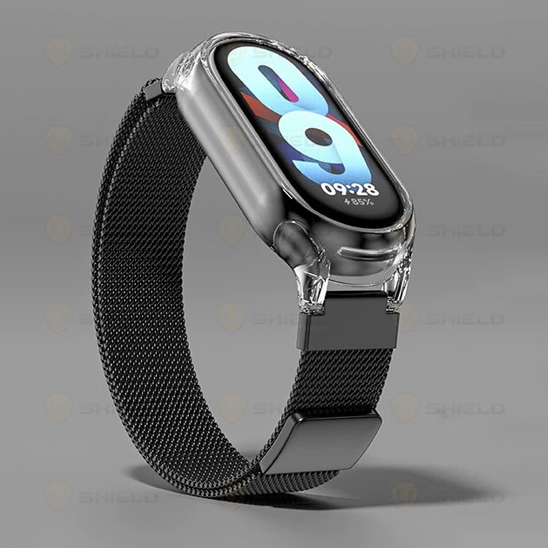 بند آلتیمیت شیلد مدل Milanese Set مناسب برای ساعت هوشمند شیائومی Mi Band 10 12mm به همراه کاور