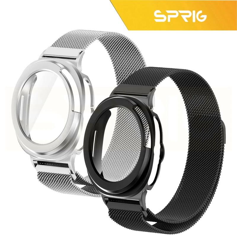 بند اسپریگ مدل Milanese GuardGS مناسب برای ساعت هوشمند سامسونگ Galaxy Watch 8 Classic 46mm به همراه کاور