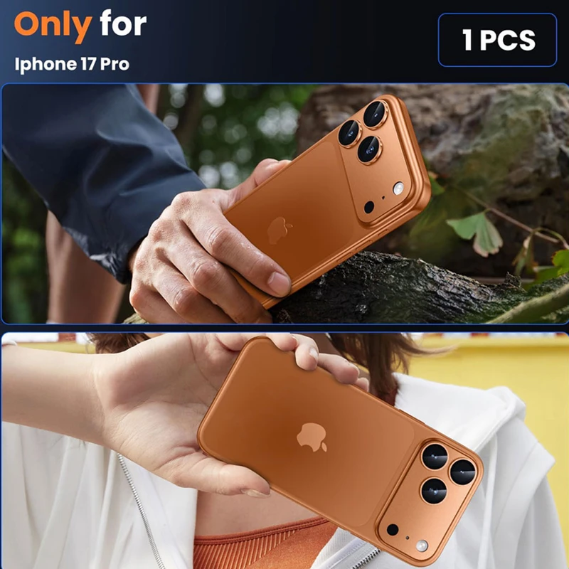 محافظ لنز دوربین فلزی آکوآرا مدل All-Round Protection مناسب برای گوشی موبایل اپل iPhone 17 Pro