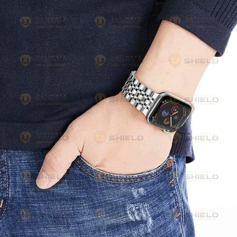بند آلتیمیت شیلد مدل 7Bead مناسب برای اپل واچ 44/45/46/49 میلی متری سری SE1/SE2/SE3/4/5/6/7/8/9/10/11/Ultra/Ultra2/Ultra3