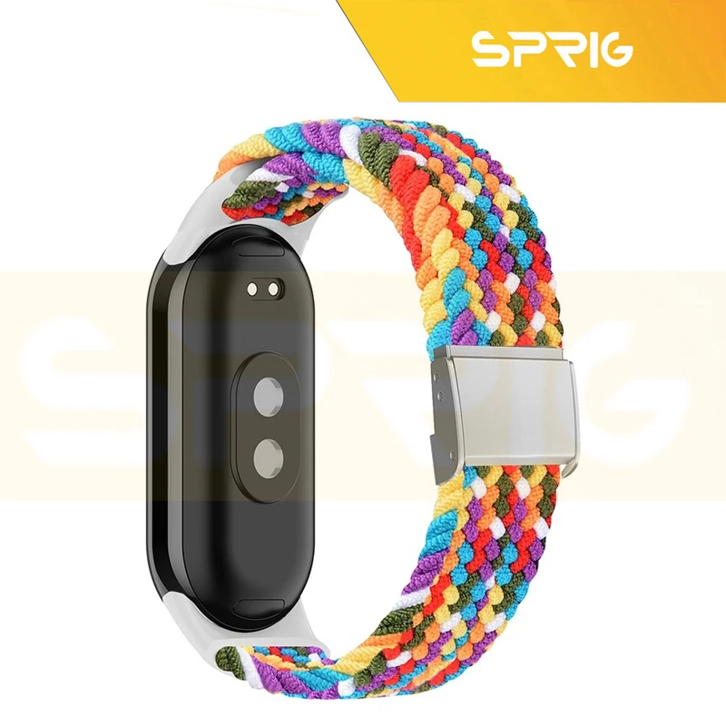 بند اسپریگ مدل BraidedSGK-CLGuard مناسب برای ساعت هوشمند شیائومی Mi band 9 به همراه کاور