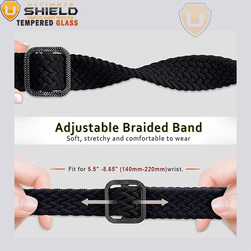 بند آلتیمیت شیلد مدل Braided Solo مناسب برای ساعت هوشمند شیائومی Mi band 10