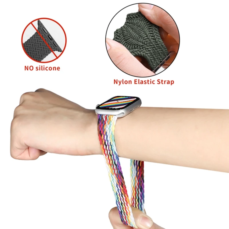 بند هاپلایت مدل Braided Elastic HL مناسب برای اپل واچ سری Se/1/2/3/4/5/6/7/8/9/Ultra/Ultra2 سایز 42/44/45/49mm