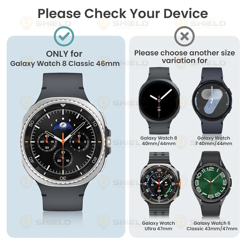 کاور آلتیمیت شیلد مدل Hard PC مناسب برای ساعت هوشمند سامسونگ Galaxy Watch 8 Classic 46mm