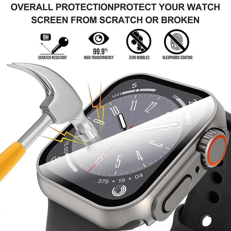بند آکوآرا مدل Acero Ultra مناسب برای اپل واچ 44 mm سری 4/5/6/SE به همراه کاور