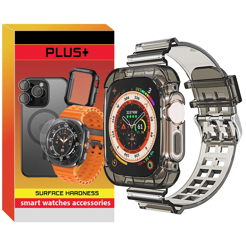 بند پلاس مدل Transparent Shock PL مناسب برای اپل واچ Ultra / Ultra 2 49mm