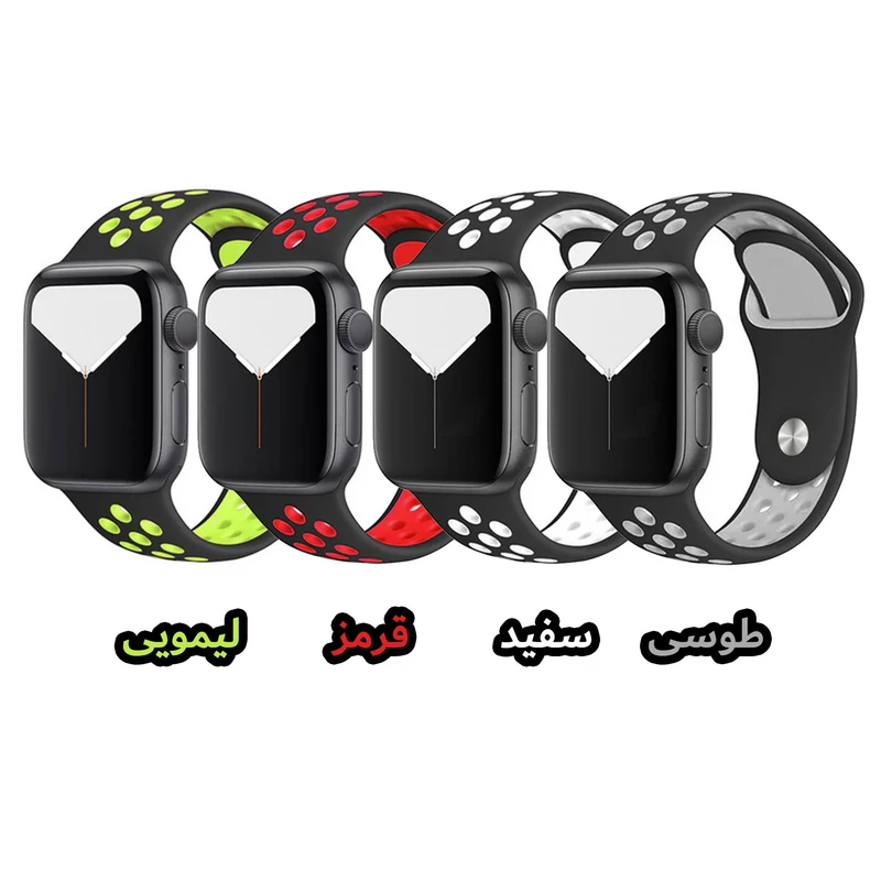 بند هاپلایت مدل NK Sport BK مناسب برای اپل واچ سری Se/1/2/3/4/5/6/7/8/9/Ultra/Ultra2 سایز 42/44/45/49mm