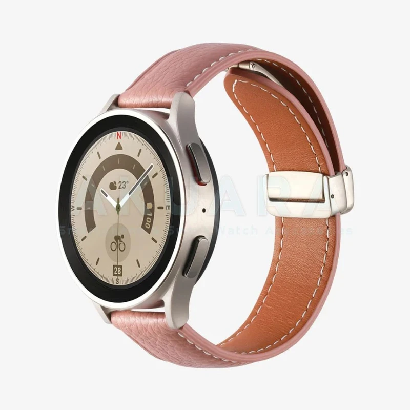 بند ساعت آکوآرا مدل Magnetic Leather AK مناسب برای ساعت هوشمند شیائومی Redmi Watch 5 Active / Redmi Watch 5 Lite سایز 22mm