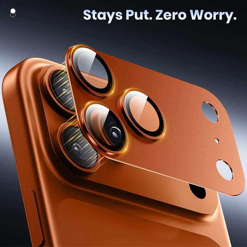 محافظ لنز دوربین فلزی آکوآرا مدل All-Round Protection مناسب برای گوشی موبایل اپل iPhone 17 Pro