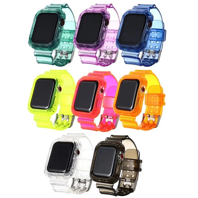 بند پلاس مدل Transparent Shock PL مناسب برای اپل واچ Series 10 42mm Aluminum