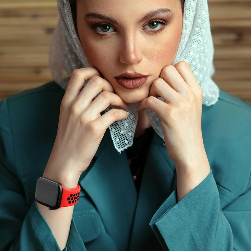 بند هاپلایت مدل NK Sport BK مناسب برای اپل واچ سری Se/1/2/3/4/5/6/7/8/9/Ultra/Ultra2 سایز 42/44/45/49mm