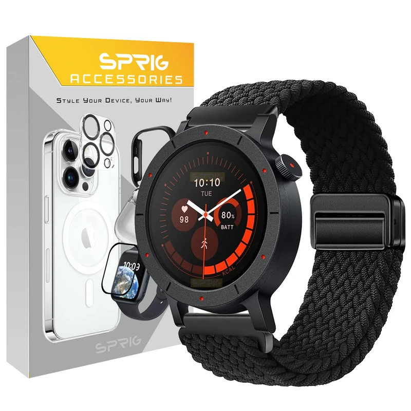 بند اسپریگ مدل Braided Solo magnet TW مناسب برای ساعت هوشمند ناتینگ سایز mm 22 سری CMF Watch Pro 3