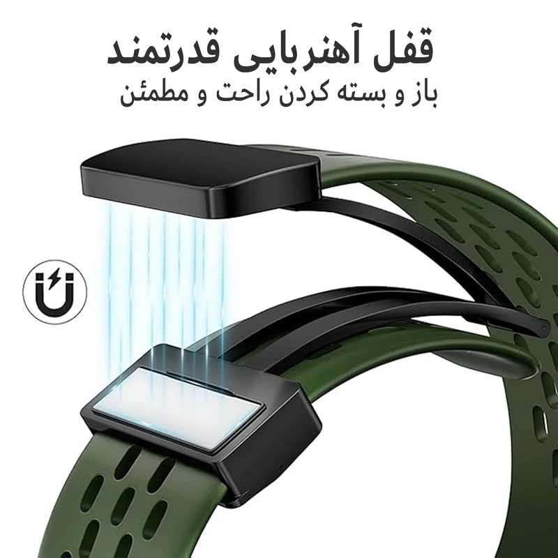 بند هاپلایت مدل NK Silicone Magnet HL TW مناسب برای ساعت هوشمند آمیزفیت GTR 2 / GTR 2E / Stratos / Pop 3R