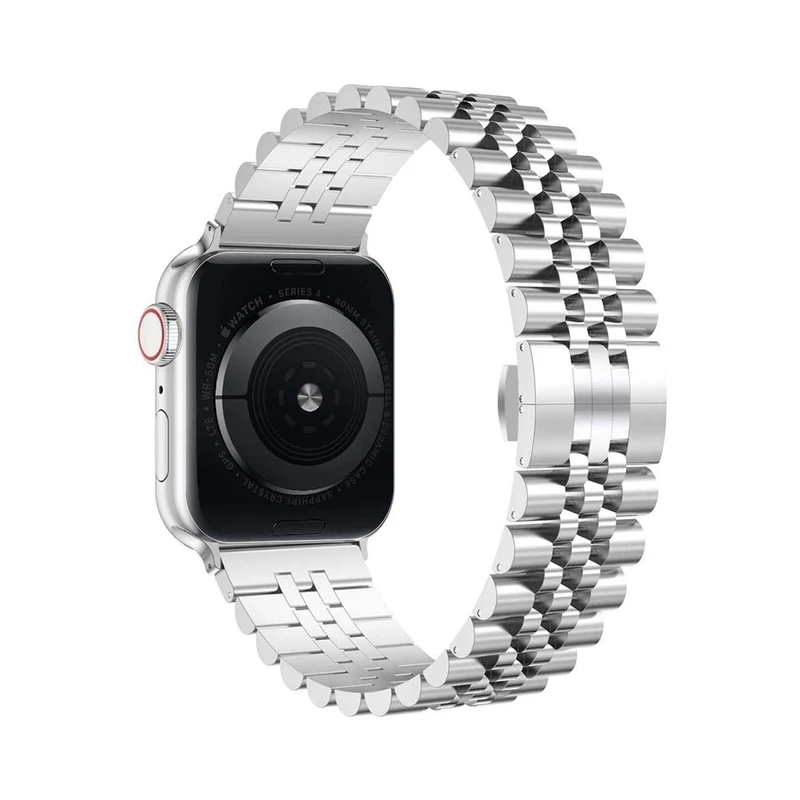 بند هاپلایت مدل 5Bead LUX HL مناسب برای اپل واچ Series 9 Aluminum 41mm / Series 8 Aluminum 41mm / Series 7 Aluminum 41mm به همراه کاور