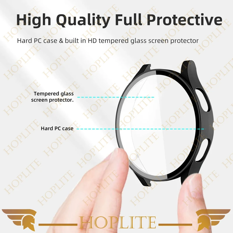 کاور هاپلایت مدل PC-Bumper-HL مناسب برای ساعت هوشمند سامسونگ Galaxy Watch 4 44mm به همراه محافظ صفحه نمایش