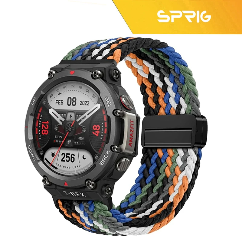 بند اسپریگ مدل Braided solo Magnet TRX مناسب برای ساعت هوشمند امیزفیت Trex 2 47mm