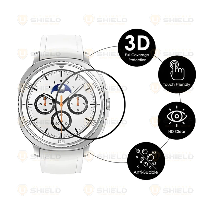 محافظ صفحه نمایش آلتیمیت شیلد مدل Nano Pmma مناسب برای ساعت هوشمند سامسونگ Galaxy Watch 8 Classic 46mm بسته سه عددی