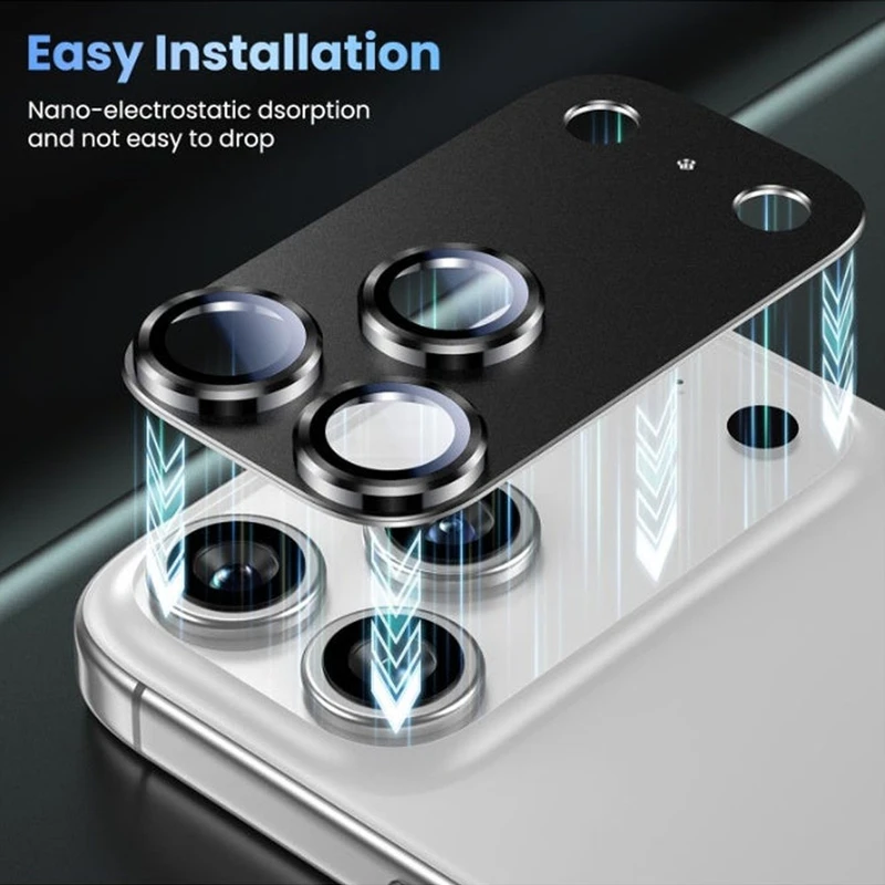محافظ لنز دوربین فلزی آکوآرا مدل All-Round Protection مناسب برای گوشی موبایل اپل iPhone 17 Pro