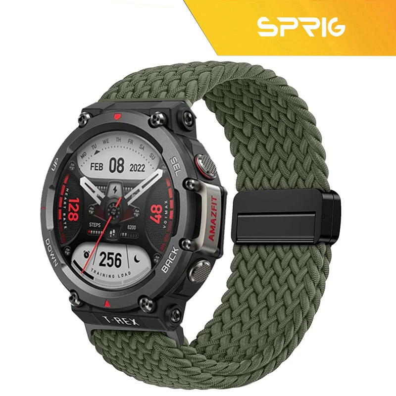 بند اسپریگ مدل Braided solo Magnet TRX مناسب برای ساعت هوشمند امیزفیت Trex 2 47mm