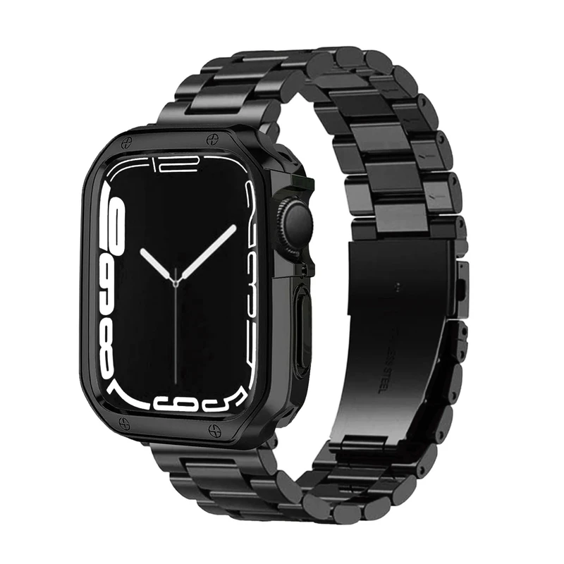 بند هاپلایت مدل 3Bead LUX HL مناسب برای اپل واچ Series SE 2022 Aluminum Case 40mm / SE 2021 Aluminum Case 40mm / Series 5 40mm / Series 6 40mm / Series 4 40mm به همراه کاور