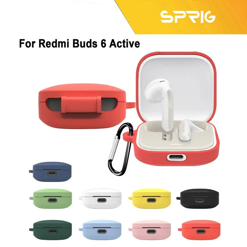 کاور اسپریگ مدل Silicone-SP مناسب برای کیس هدفون بلوتوثی شیائومی Redmi Buds 6 Active