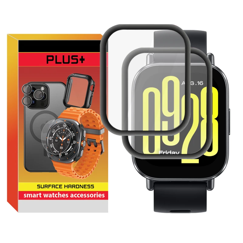 محافظ صفحه نمایش پلاس مدل Pmma-PL مناسب برای ساعت هوشمند شیائومی Redmi Watch 5 Lite بسته دو عددی