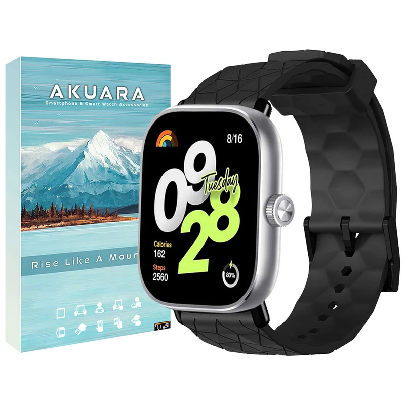 بند ساعت آکوآرا مدل Sporty Pattern bk مناسب برای ساعت هوشمند شیائومی Redmi Watch 4 41mm