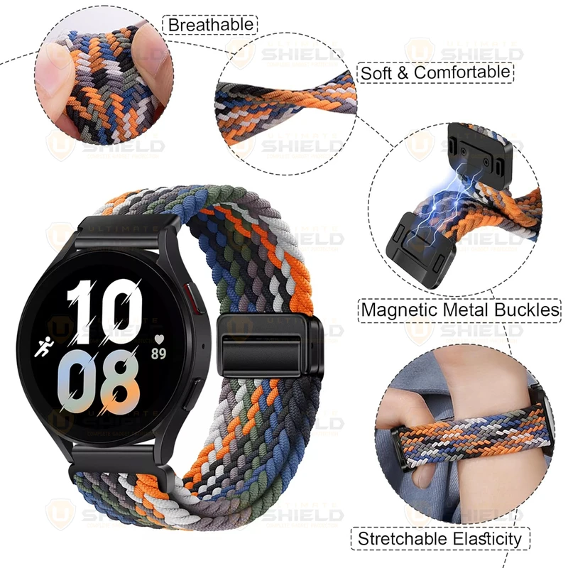 بند آلتیمیت شیلد مدل Braided Magsolo Mix TW مناسب برای ساعت هوشمند سامسونگ Galaxy Watch 3 45mm / Gear S3 Frontier / Gear S3 Classic