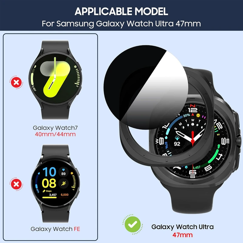 کاور هاپلایت مدل Privacy HL مناسب برای ساعت هوشمند سامسونگ Galaxy Watch 7 Ultra 47mm
