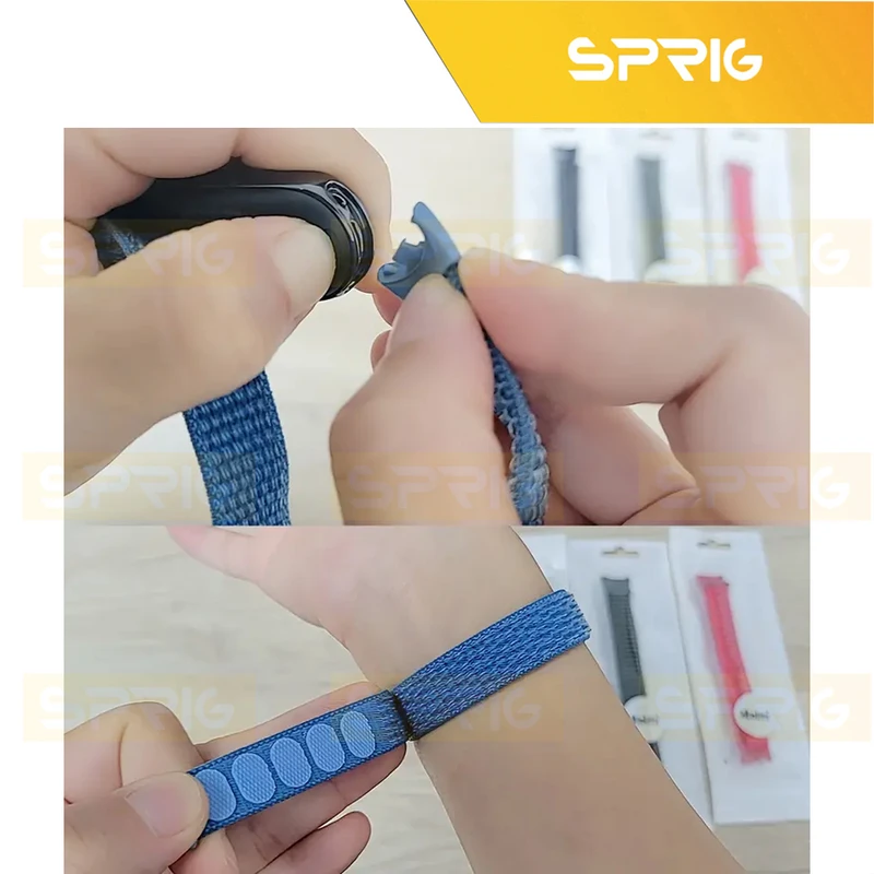 بند اسپریگ مدل Nylon Skin مناسب برای ساعت هوشمند شیائومی Mi band 10