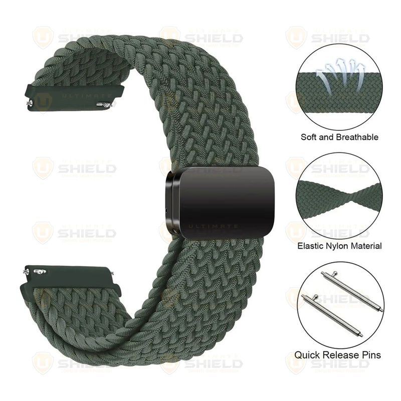 بند آلتیمیت شیلد مدل Braided Magsolo مناسب برای ساعت هوشمند امیزفیت  GTS / GTS 2e / GTS 2 / GTS 2 Mini / GTS 3 / GTS 4 / GTS 4 Mini / GTR Mini 20mm