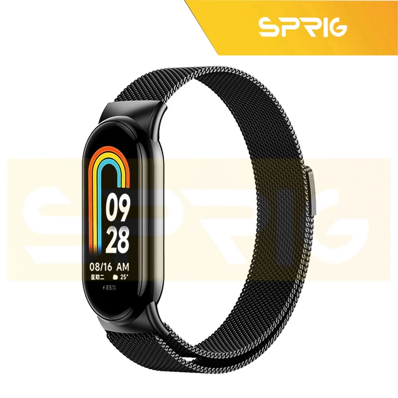 بند اسپریگ مدل Milanese مناسب برای ساعت هوشمند شیائومی Mi Band 8/9