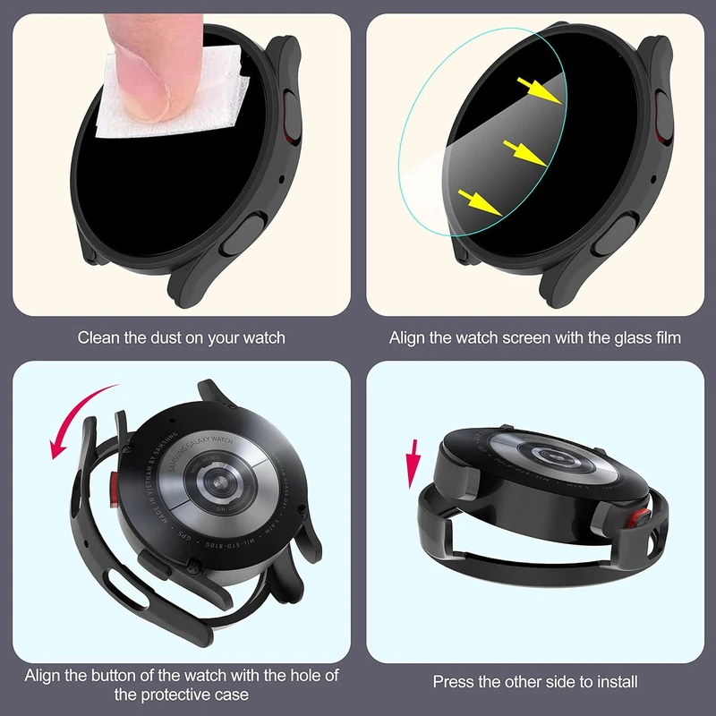 بند هاپلایت مدل 3Bead-GRD HL مناسب برای ساعت هوشمند سامسونگ Galaxy Watch 5 Pro 45mm به همراه کاور