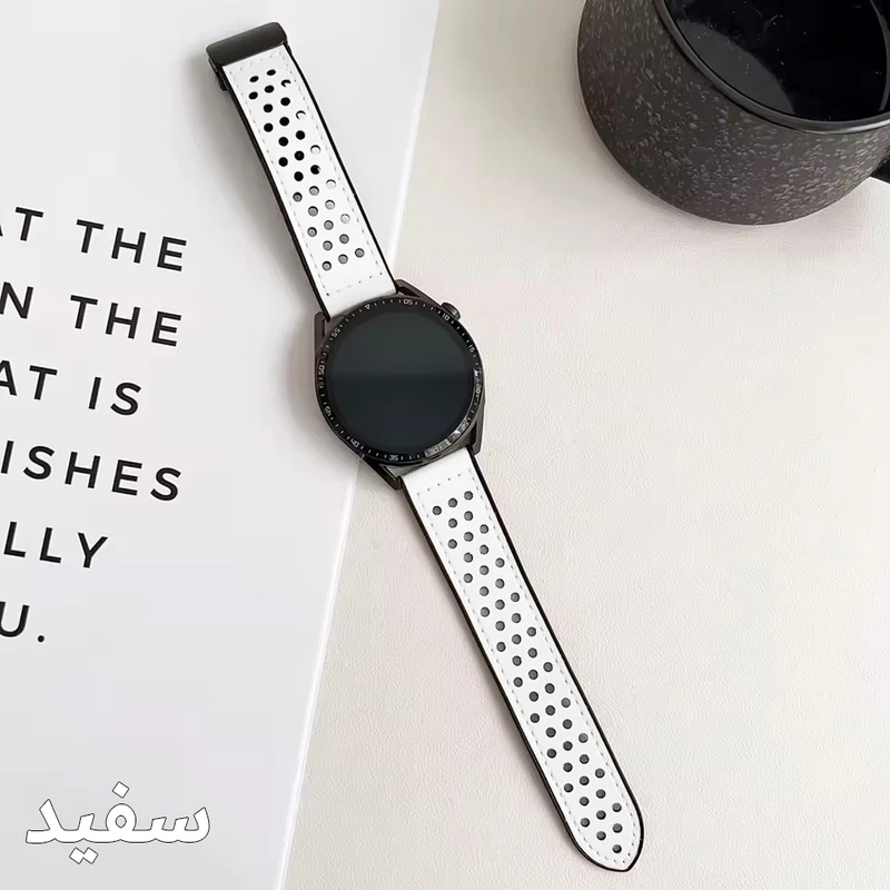 بند هاپلایت مدل Hole Leather Magnet HL مناسب برای ساعت هوشمند سامسونگ Galaxy watch 3 41mm / Galaxy watch 42mm / Gear Sport / S2 Classic