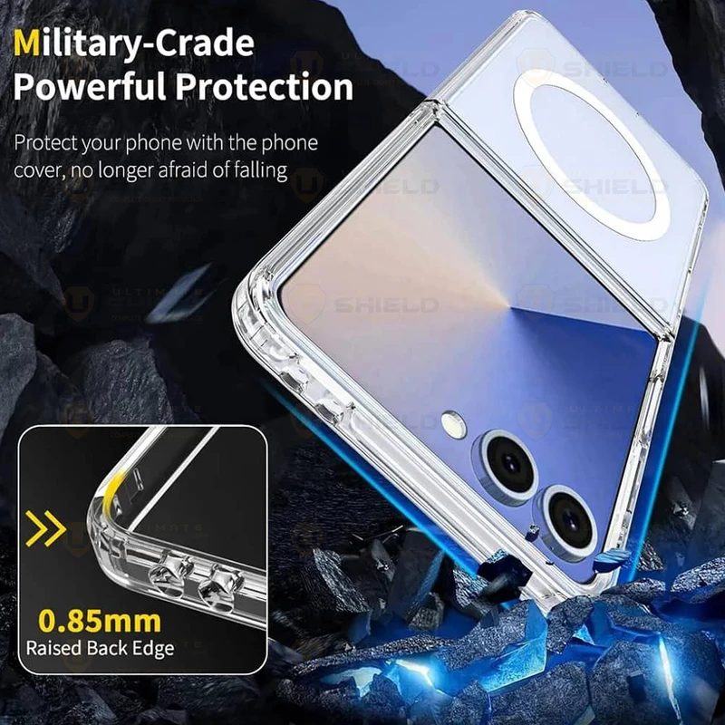کاور آلتیمیت شیلد مدل Clear Magsafe UL مناسب برای گوشی موبایل سامسونگ Galaxy Z Flip 7