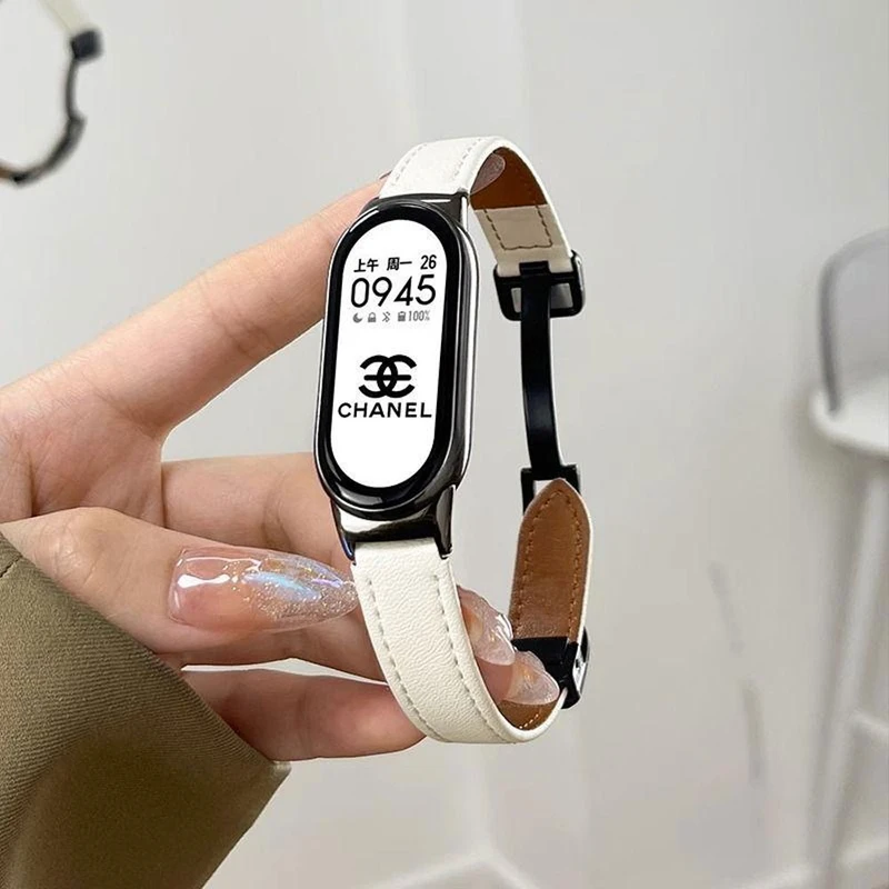 بند آکوآرا مدل Magnetic Leather مناسب برای مچ‌بند هوشمند شیائومی Mi Band 9