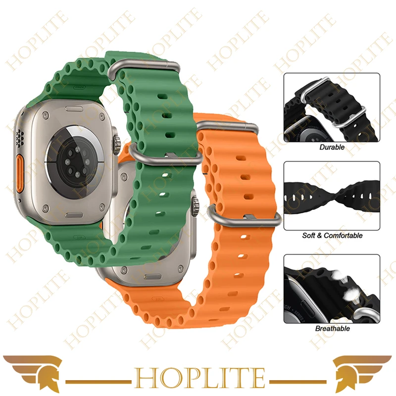 بند هاپلایت مدل Ocean-HL مناسب برای ساعت هوشمند الترا T1000 Ultra 49mm