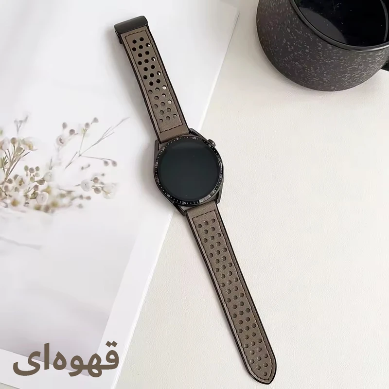 بند هاپلایت مدل Hole Leather Magnet HL مناسب برای ساعت هوشمند هایلو RS4 / RS4 Plus / LS02
