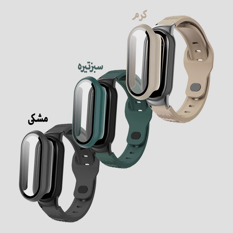 بند اسپریگ مدل Spig Sport Special GD مناسب برای ساعت هوشمند شیائومی Mi band 9 12mm به همراه کاور