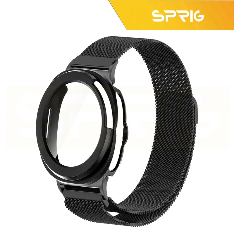 بند اسپریگ مدل Milanese GuardGS مناسب برای ساعت هوشمند سامسونگ Galaxy Watch 8 Classic 46mm به همراه کاور
