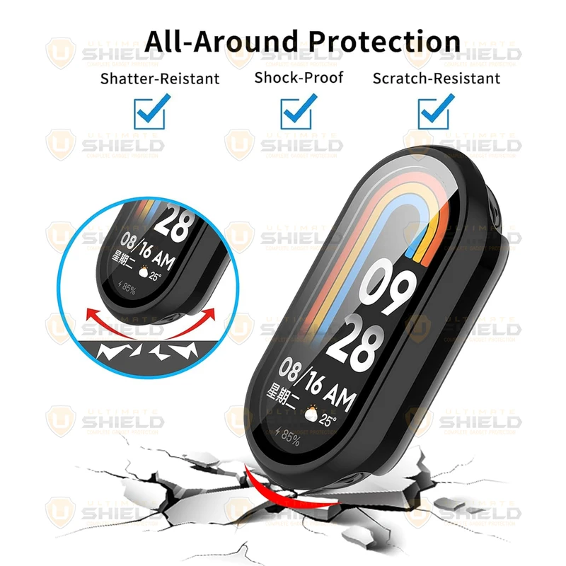 کاور آلتیمیت شیلد مدل Hard PC مناسب برای ساعت هوشمند شیائومی Mi band 9 12mm