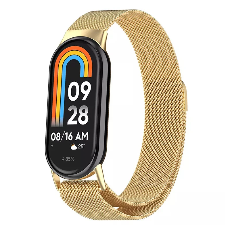 بند آکوآرا مدل Milanese GRDS مناسب برای مچ بند هوشمند شیائومی Mi Band 8 به همراه کاور