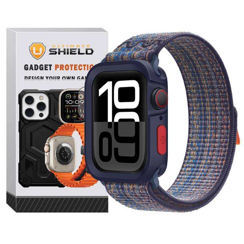 بند آلتیمیت شیلد مدل Hyper Defender مناسب برای اپل واچ 44 mm سری 4 به همراه کاور