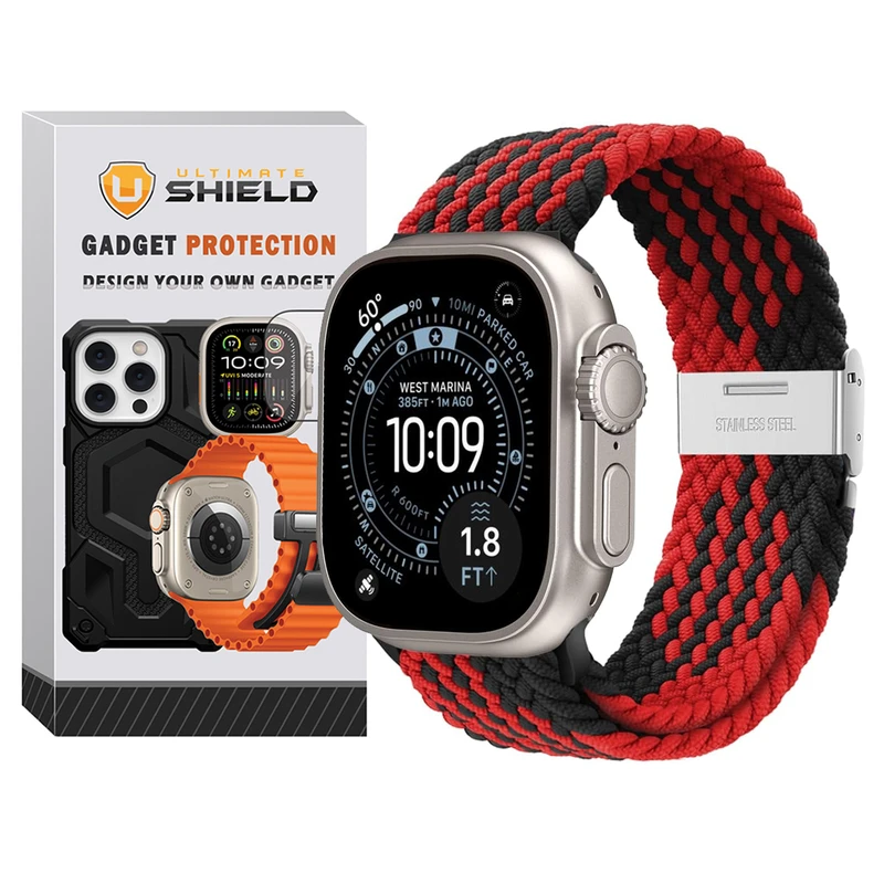 بند آلتیمیت شیلد مدل Braided GK مناسب برای اپل واچ 49 میلی متری سری Ultra 3