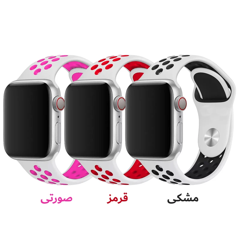 بند هاپلایت مدل NK Sport WH مناسب برای اپل واچ سری Se/1/2/3/4/5/6/7/8/9/Ultra/Ultra2 سایز 42/44/45/49mm