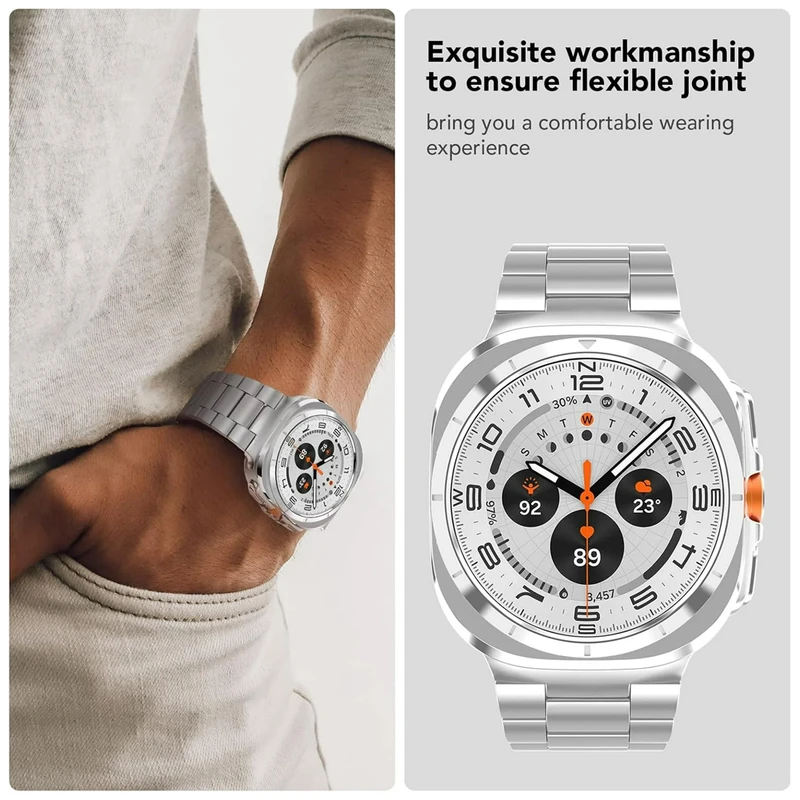 بند ساعت آکوآرا مدل Stahl Set مناسب برای ساعت هوشمند سامسونگ Galaxy Watch 7 Ultra 47mm به همراه کاور مجموعه 5 عددی